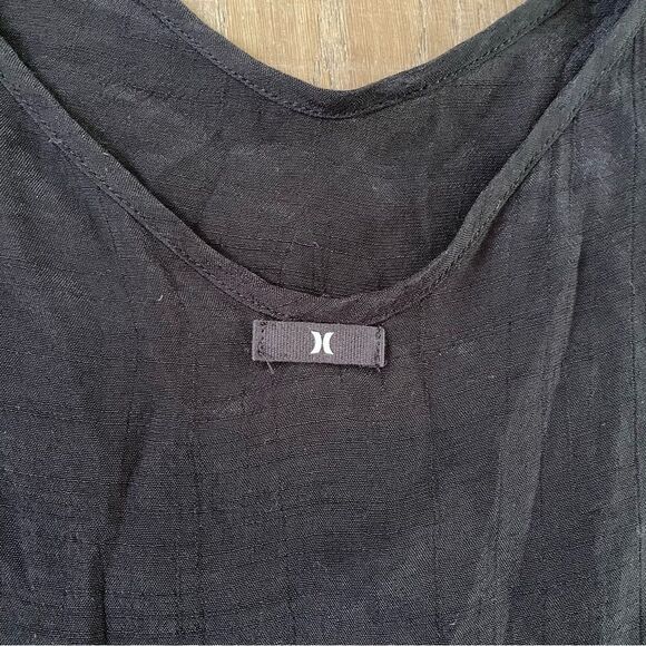 Hurley Solid Black Cover-up Women's Mini Dress Beach Cover-Up(Size XS) - Picture 9 of 14